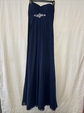 Bill Levkoff Navy Blue Strapless Dress Size 6