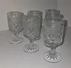 Vintage Anchor Hocking Wexford 5-3/8" Claret Wine Glasses Set Of 6