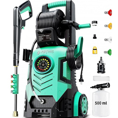 #ad FOTING 5000 PSI 2.3 3.3 GPM Adjustable Electric Pressure Washer with 4 Nozzles $159.99