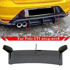 Diffusor SCHWARZ für VW Polo GTI MK5 6C 2014-2017 Heckansatz Heck Splitter ABS