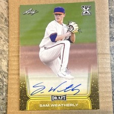 Leaf 2020 Draft Sam Weatherly Autographed Rookie #BA-SW1 Baseball Card