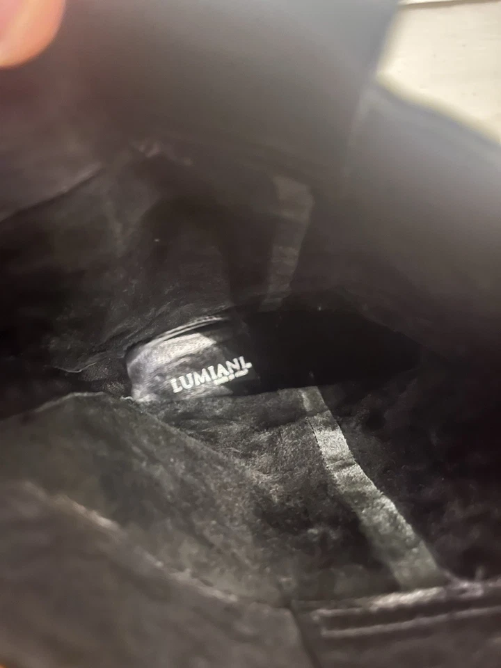 Botas para mujer Lumiani de cuero negro 8 tobillo occidental hechas en Italia Foto 3 de 4