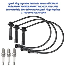 Spark Plug Cap Wire Set Fits Kawasaki KAF820 Mule PROFX #21150-0013 92070-0048