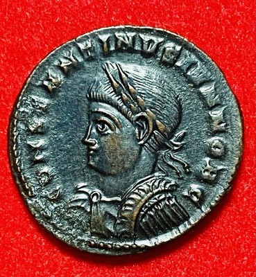 Constantine II Caesar AE Follis Trier AD 326, CAMPGATE, EXQUISITE EXAMPLE, N-MS!