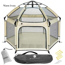 POP 'N GO PLAYPEN - Indoor  Outdoor Baby Playpen, Warm Ivory