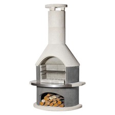 Buschbeck Grillkamin 'Wellington', weiß/anthrazit, Höhe ca. 208 cm