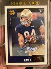 2020 Score - Rookies Cole Kmet #404 Signatures (AU, RC)