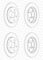 2X Ferodo 259Mm Bremsscheiben Voll Hinten Passend FüR Toyota Auris Corolla | DDF