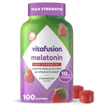 Vitafusion Max Strength Melatonin Sleep Support Gummy Vitamins, 100 Gummies