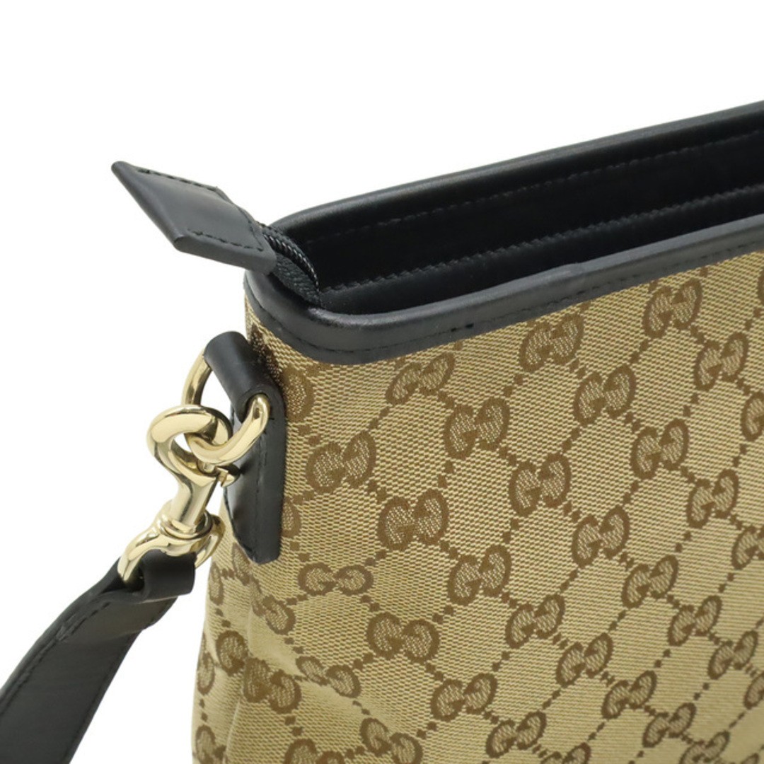 Gucci GG Canvas Webbing Sherry Shoulder Bag Khaki Beige Used 80cm Strap thumbnail 6