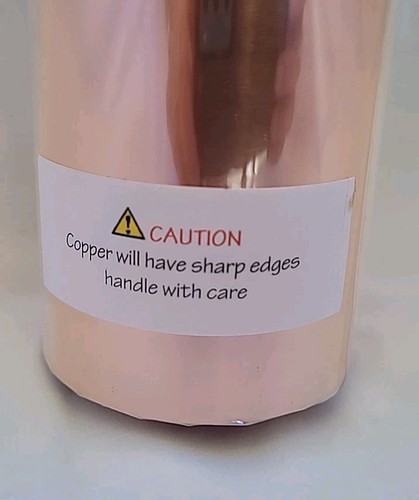 Copper Sheet 10 mil Roll 18" X 8' Annealed Copper Alloy 110 99.9% Pure CU Sealed - Picture 4 of 9