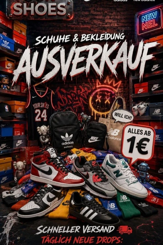 Jordan Nike Adidas Karl Kani Sneaker and Streetwear ab 1,00€ Neu