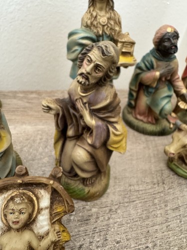 Vintage Nativity Scene Stamped Made in Italy Set Of 12 Christmas Religious Jesus - Picture 11 of 24