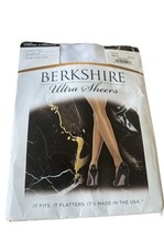 Berkshire Ultra Sheers - Control Top Pantyhose Sandalfoot Toe WHITE Size 2 4415