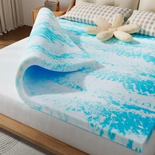 Cooling Gel Memory Foam Topper - 3" Thick, Twin Size, Enhanced Comfort