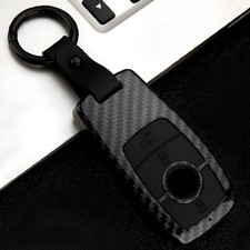 Carbon Fiber Style Remote Key Case Cover Fit For Mercedes-Benz C E GLE GLS Class Carbon Fiber Style Remote Key Case Cover Fit For Mercedes-Benz C E GLE GLS Class