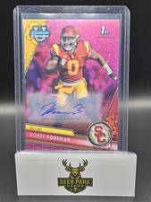 2023 Bowman U Chrome KOREY FOREMAN🔥/150 AUTO Pink Mini-Diamond Refractor #190