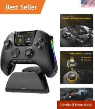Customizable Wireless Gaming Controller with RGB Lighting & Smart Charging Dock