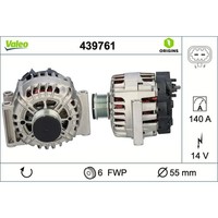 Lichtmaschine Generator 14 V 140 A Ø 55 Mm Valeo FüR U.A. Opel Corsa