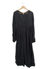 H&M Maxikleid Damen Kleid Gr. DE 40 schwarz Casual-Look