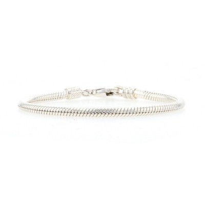 NEW Chamilia Charm Bracelet - Sterling Silver Basic Snake Bracelet 7.1'' AA-2