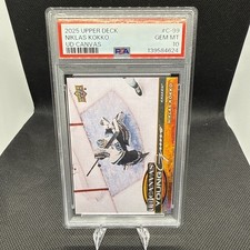 2025-26 Upper Deck Series1 UD Canvas Young Guns Niklas Kokko LOW POP (RC) PSA10
