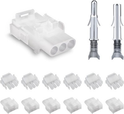 MLX 3 Pin Power Connector 2.13mm Pin Sockets 14-20 AWG Molex MLX Pin Male