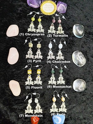Sternzeichen-Ohrringe ZWILLINGE Geburtsstein MAI JUNI 1. 2. 3. Dekade Schmuck sf