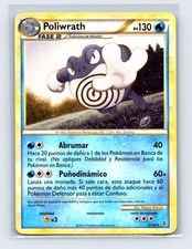 ~ESP~ SPANISH Poliwrath 21 RARE HGSS UNLEASHED Pokemon Card (g7)