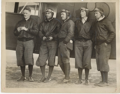1929 Question Mark Crew Photo Spaatz Eaker Quesada 8x10 Press Photo