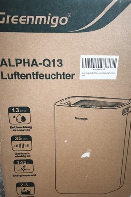 Greenmigo Alpha Q13 Luftentfeuchter, 13l/24h