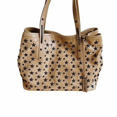Jimmy Choo Sasha M Tote Bag Gold Steel Made in Italy Japan