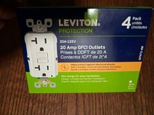 Leviton 20A GFNT2-4W GFCI Outlets 4 Pack -white - 125V