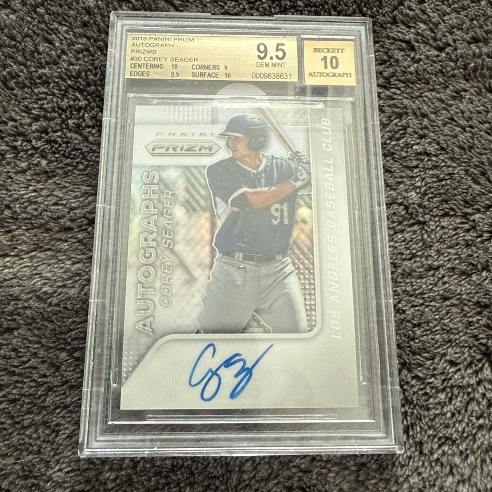 2015 Panini Prizm - Autographs Corey Seager #30 (AU, RC)