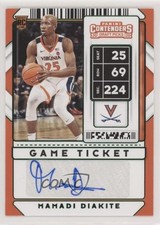 2020-21 Contenders Draft Picks Sticker Game Ticket Green Mamadi Diakite Auto 8sv