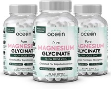 1-3PACKS Organics Ocean Pure Magnesium Glycin...
