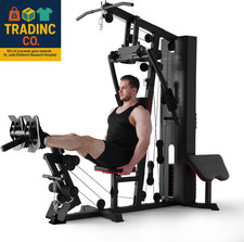 Home Gym, Workout Station with 150LBS Weight Stack, Multifunctional Home Gym Equ