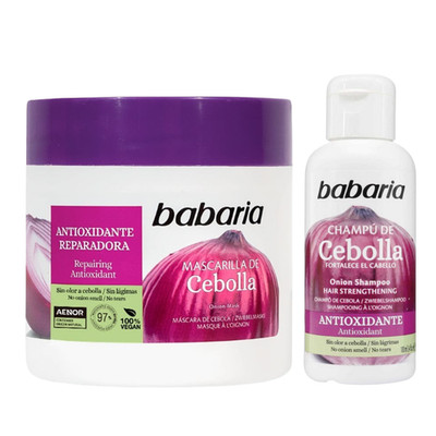 Babaria szampon cebulowy 100 ml + Babaria maska cebulowa 400 ml