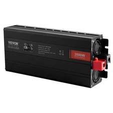 Modified Sine Wave Inverter, 3000W, DC 12V to AC 120V - LCD Display, 3 AC Outlet