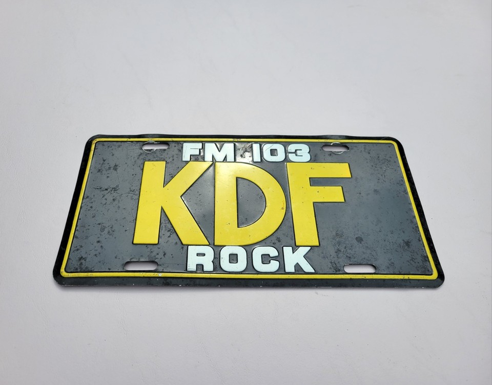Vintage Original KDF 103.3 The Rock License Plate Nashville Tennessee ...