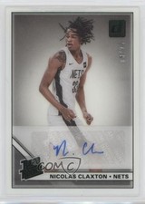 2019 Panini Clearly Donruss Rated Rookie Green 8/25 Nic Claxton Nicolas Auto nd3