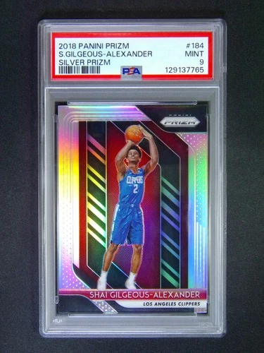 2018-19 Panini Prizm Shai Gilgeous-Alexander #184 RC Rookie Silver PSA 9