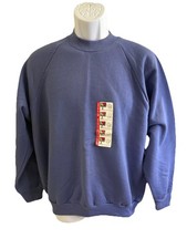 Vintage Fruit of the Loom Sweatshirt Womens Large Blue Crewneck Fleece USA made