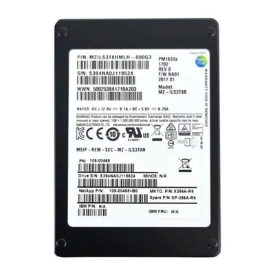 NetApp Samsung (MZ-ILS3T8B) 3.84TB (SFF 2.5in) SAS-3 12G SSD (108-00468)