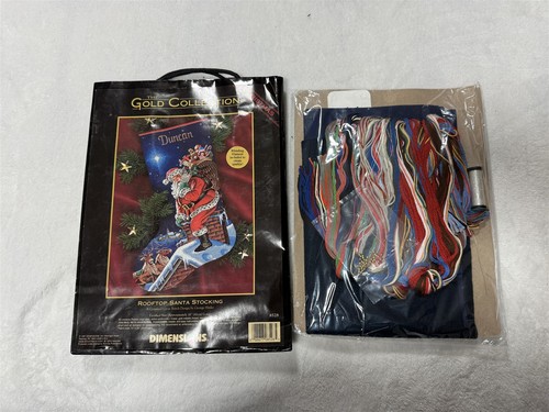 Dimensions Rooftop Santa DIMENSIONS GOLD COLLECTION ROOFTOP SANTA STOCKING 8528 CROSS STITCH KIT ...