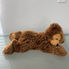 WALT DISNEY WORLD PRE DUFFY BEAR PLUSH LAYING brown HIDDEN MICKEY
