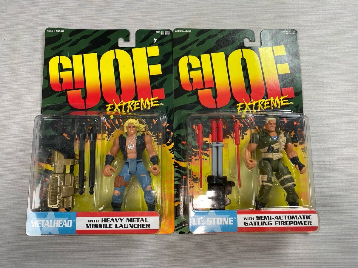 GI Joe アクションソルジャー　フィギュア　火炎放射器　レトロ Gi Joe Extreme LT Stone Hasbro 1995 No Semi-automatic Gatling