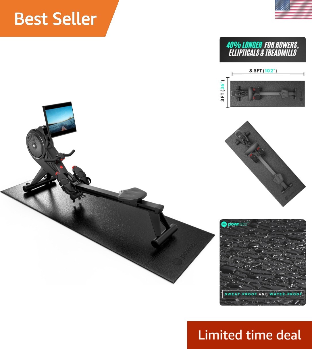 Waterproof & Scratch-Resistant Treadmill Mat for Home Gym & Exercise Equipment