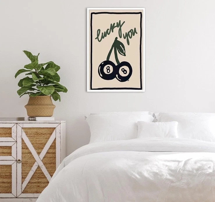 Eight Ball Cherry “Lucky You” 12x18 Inch Canvas Poster New 🎱 - Image 2 of 3