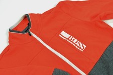Hugo Boss Orange Gray Full Zip Athletic Tracksuit Jacket Men's Small